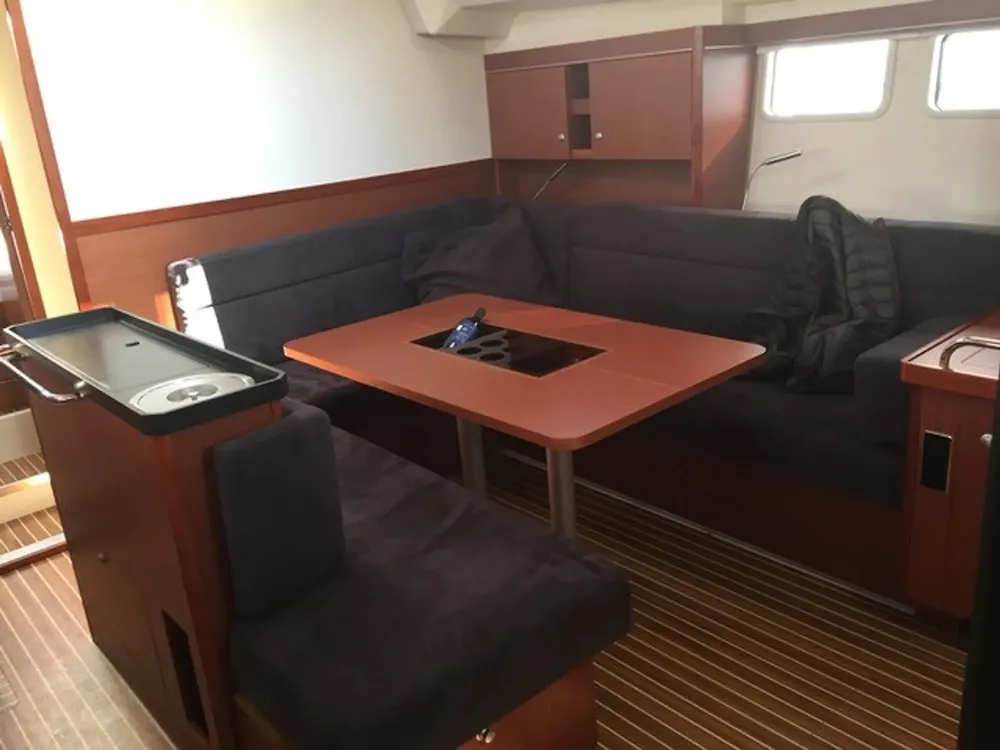 Salon of Amarone, a Hanse 505 sailboat at Seget Donji, Croatia