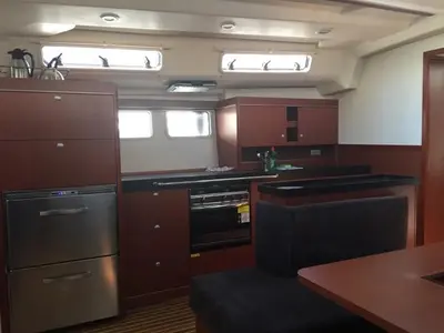 Galley of Amarone, a Hanse 505 sailboat at Seget Donji, Croatia