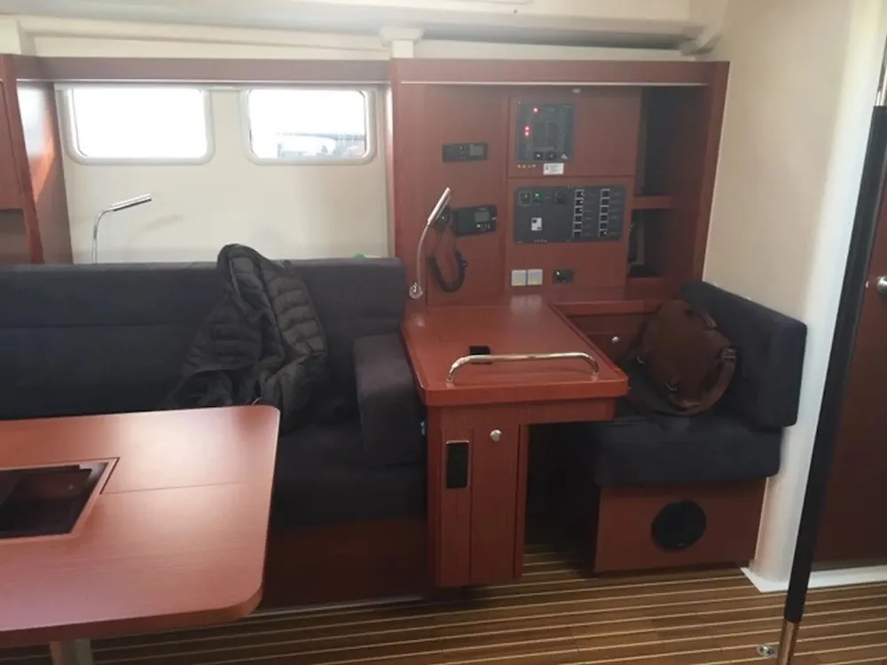 Salon of Amarone, a Hanse 505 sailboat at Seget Donji, Croatia