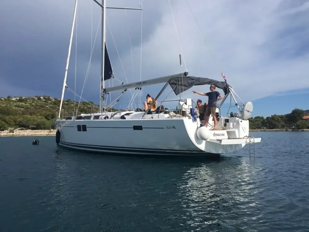 Amarone, a Hanse 505 sailboat at Seget Donji, Croatia