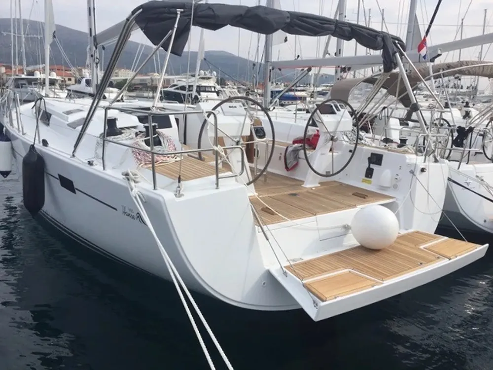 Amarone, a Hanse 505 sailboat at Seget Donji, Croatia