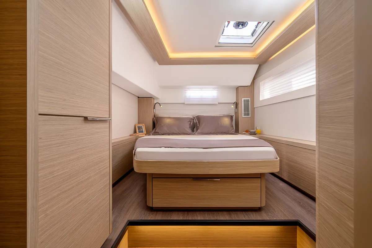 Cabin on VOYAGE, a Lagoon 46 catamaran at Trogir, Croatia
