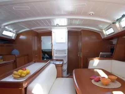 Salon of Orion I, a Beneteau Cyclades 50.5 sailboat at Volos Municipality, Greece