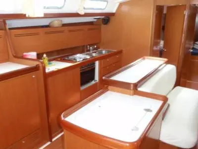 Galley of Orion I, a Beneteau Cyclades 50.5 sailboat at Volos Municipality, Greece
