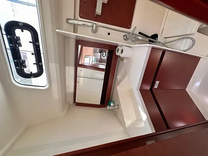 Cabin on Calypso, a Hanse 388 sailboat at Seget Donji, Croatia