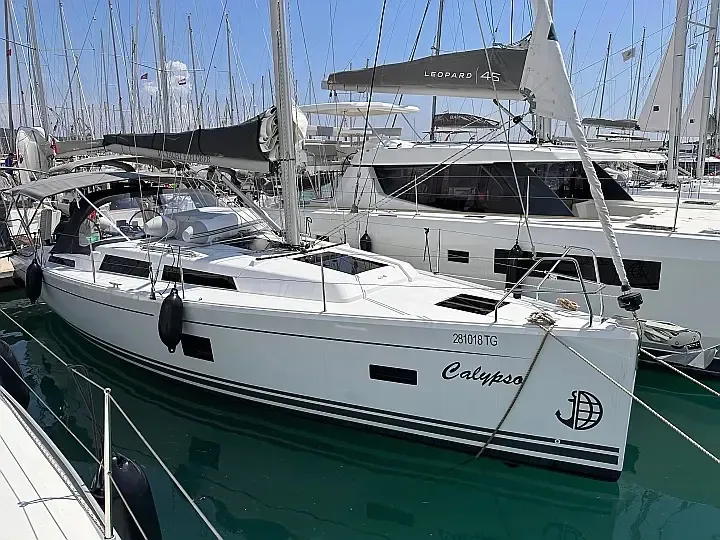 Exterior view of Calypso, a Hanse 388 sailboat at Seget Donji, Croatia