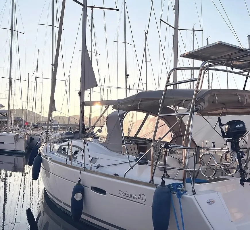 Arina, a Beneteau Oceanis 40 sailboat at Marmaris, Turkey
