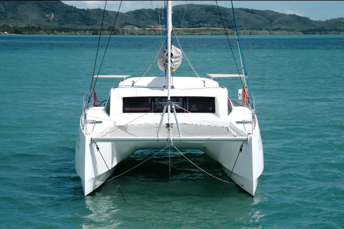 Exterior view of Andaman Discovery, a Comar Yachts Comet 37 catamaran at Mai Khao, Thailand