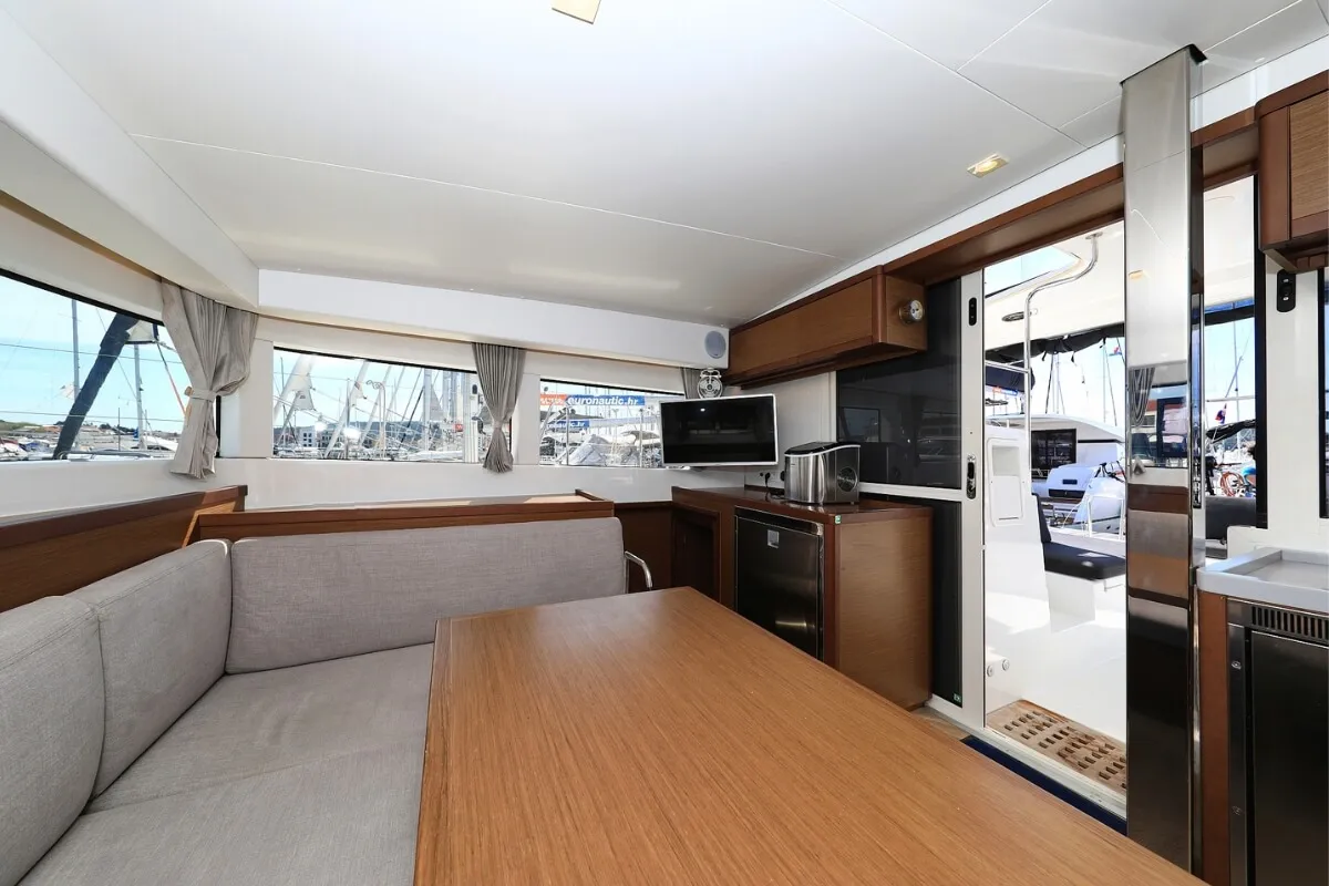 Salon of Liquid Spirit, a Lagoon 40 catamaran at Pirovac, Croatia
