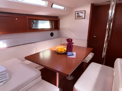 Salon of San Marco, a Beneteau Oceanis 48 sailboat at Procida, Italy