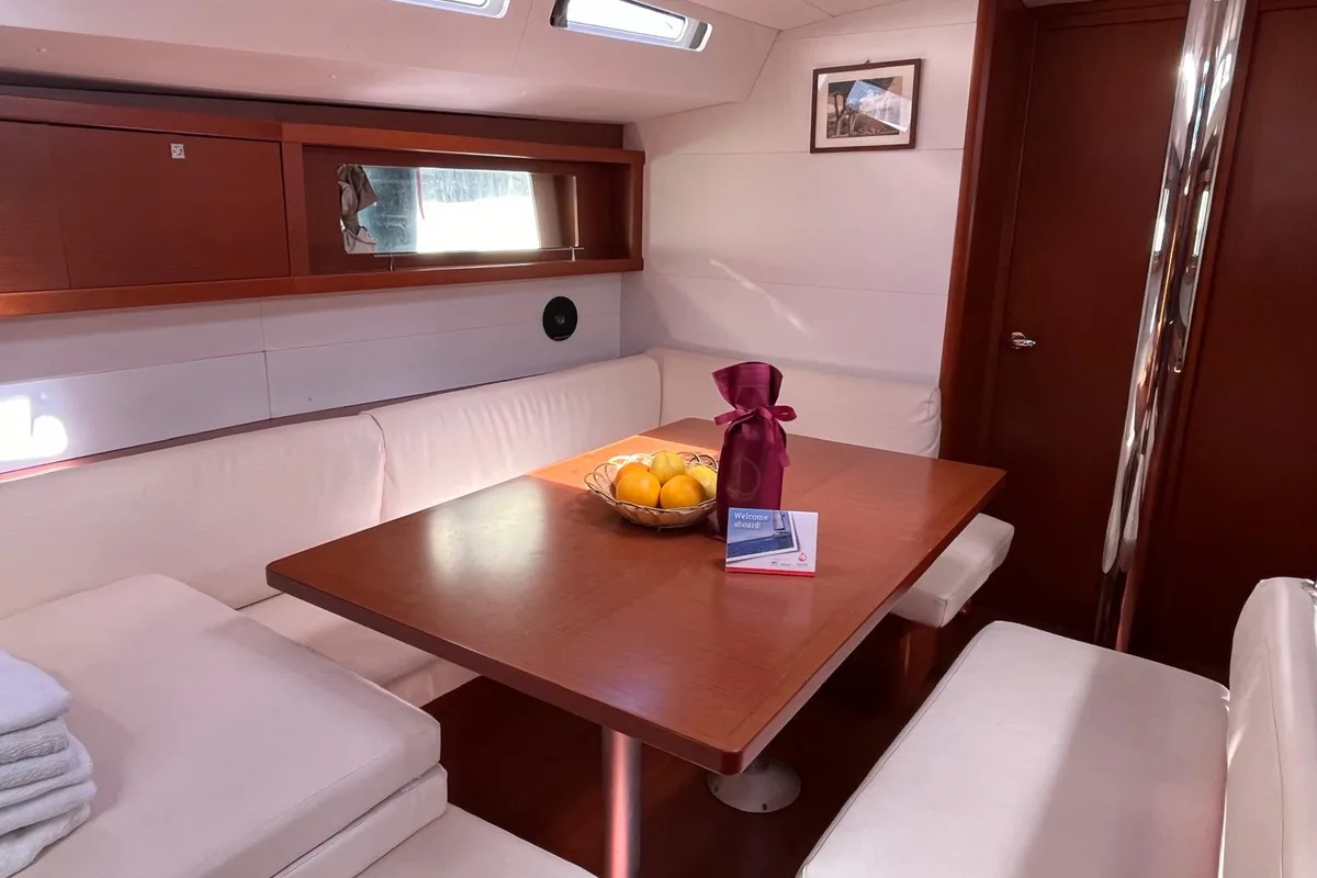 Salon of San Marco, a Beneteau Oceanis 48 sailboat at Procida, Italy
