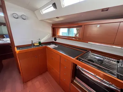 Galley of San Marco, a Beneteau Oceanis 48 sailboat at Procida, Italy
