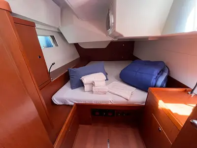 Cabin on San Marco, a Beneteau Oceanis 48 sailboat at Procida, Italy