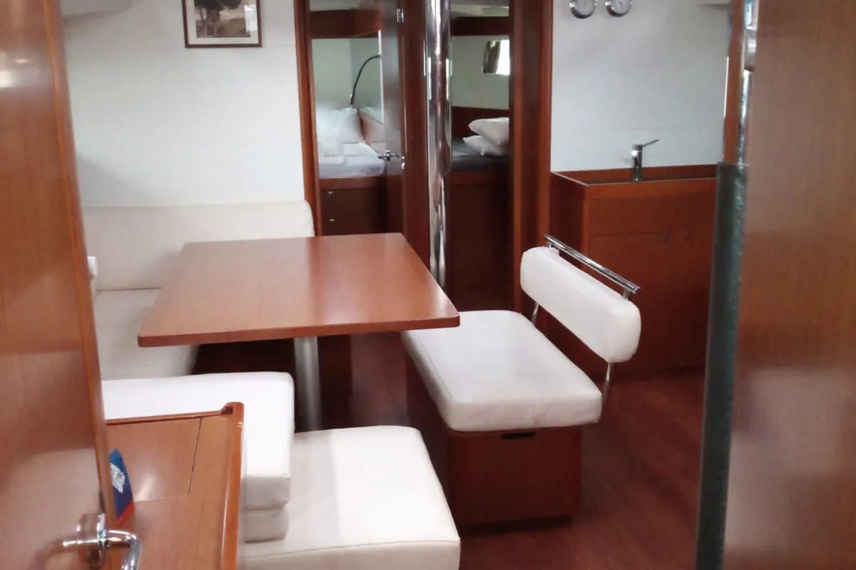 Salon of San Marco, a Beneteau Oceanis 48 sailboat at Procida, Italy