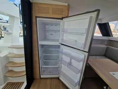 Galley of Wenny, a Aventura 37 catamaran at Sant Antoni de Portmany, Spain