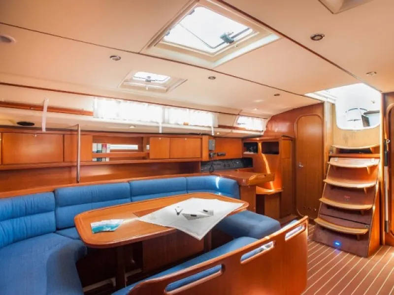Salon of Hauraki, a Dufour 455 Grand Large sailboat at Split, Croatia