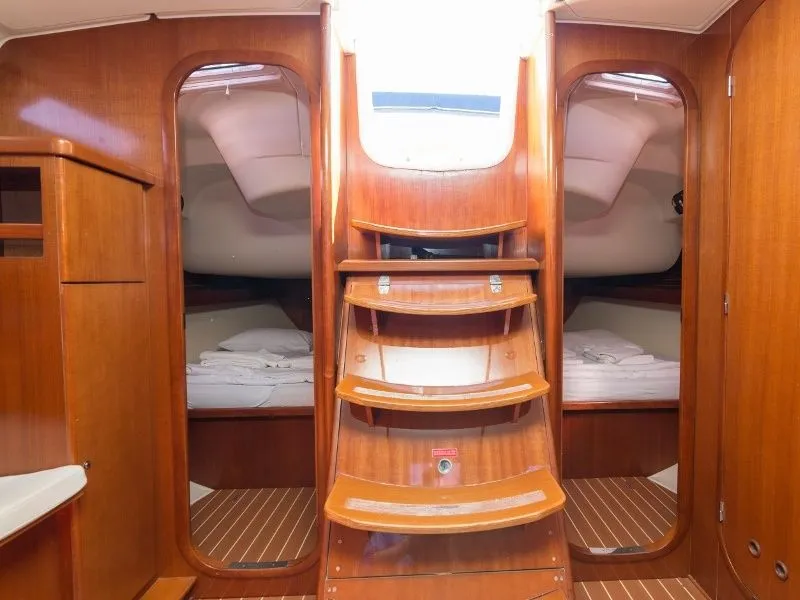 Cabin on Hauraki, a Dufour 455 Grand Large sailboat at Split, Croatia