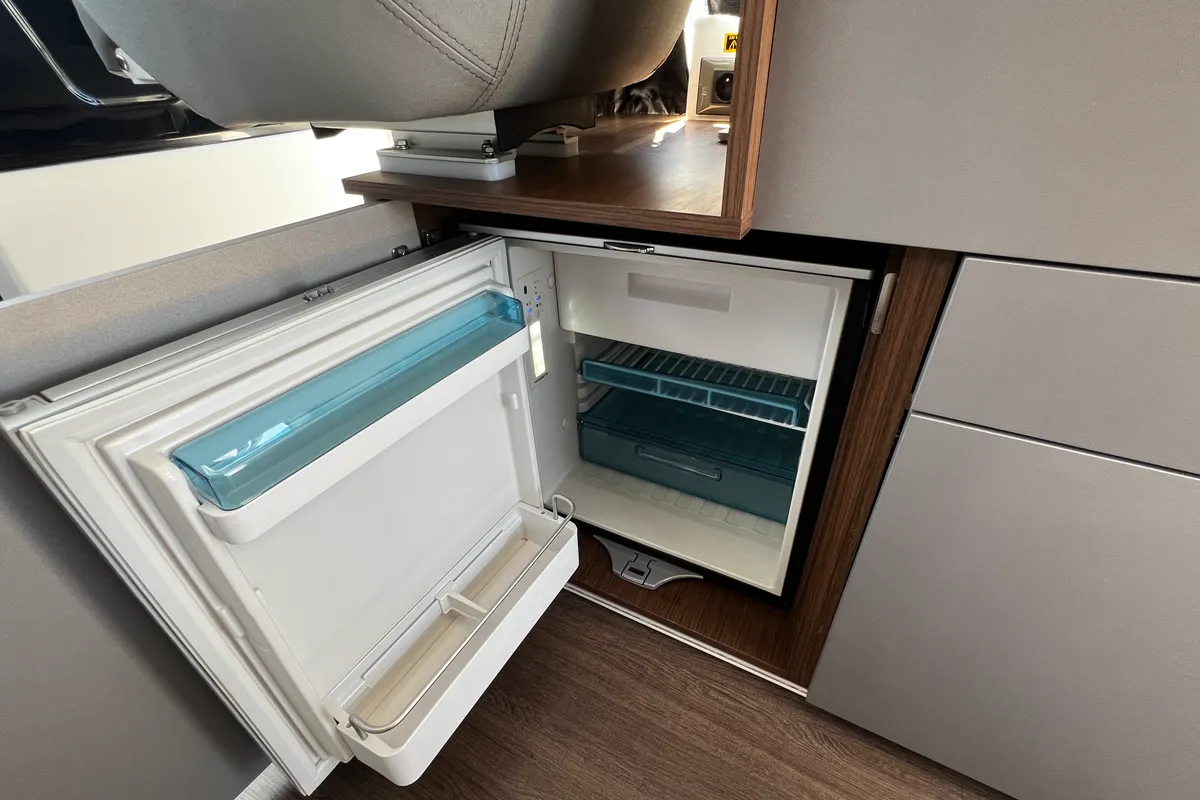 Galley of Ana, a Beneteau Antares 9 OB motorboat at Grad Pula, Croatia