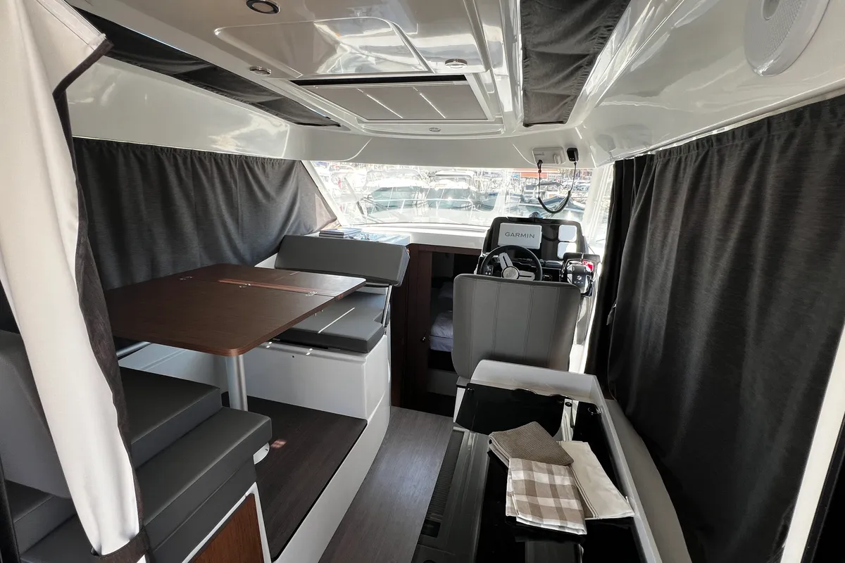 Salon of Ana, a Beneteau Antares 9 OB motorboat at Grad Pula, Croatia