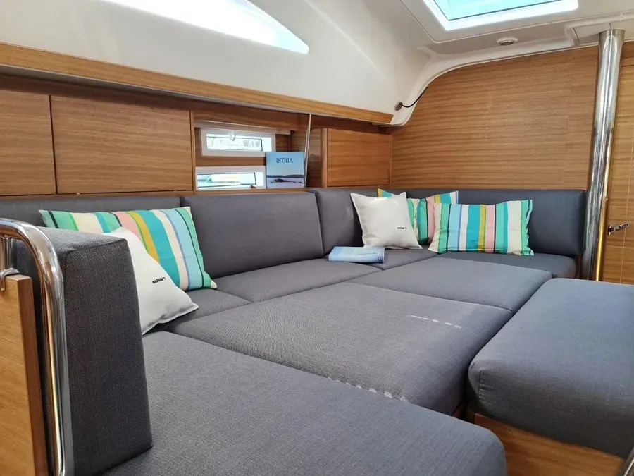 Salon of Oxygen, a Elan Impression 45.1 sailboat at Trogir, Croatia