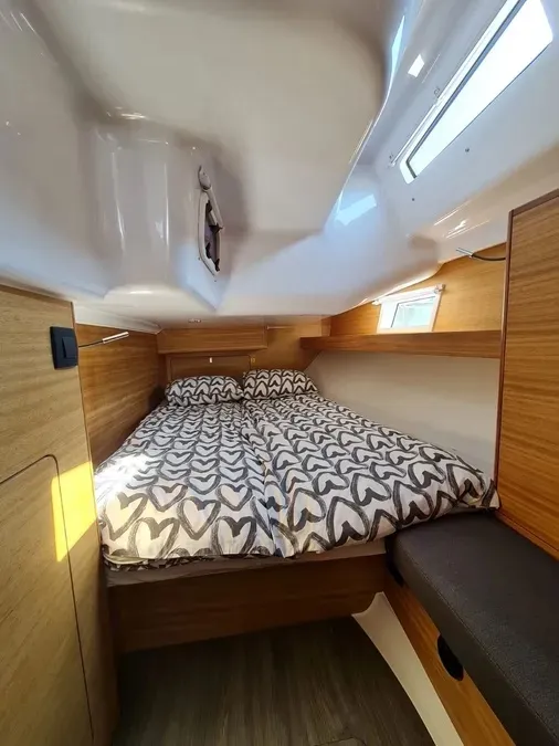Cabin on Oxygen, a Elan Impression 45.1 sailboat at Trogir, Croatia