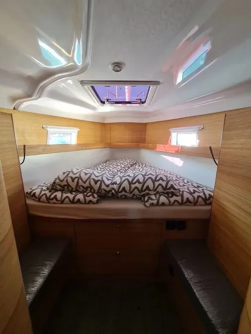 Cabin on Oxygen, a Elan Impression 45.1 sailboat at Trogir, Croatia