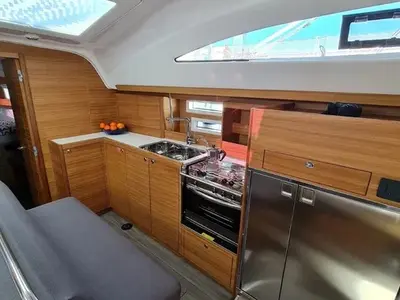 Galley of Oxygen, a Elan Impression 45.1 sailboat at Trogir, Croatia