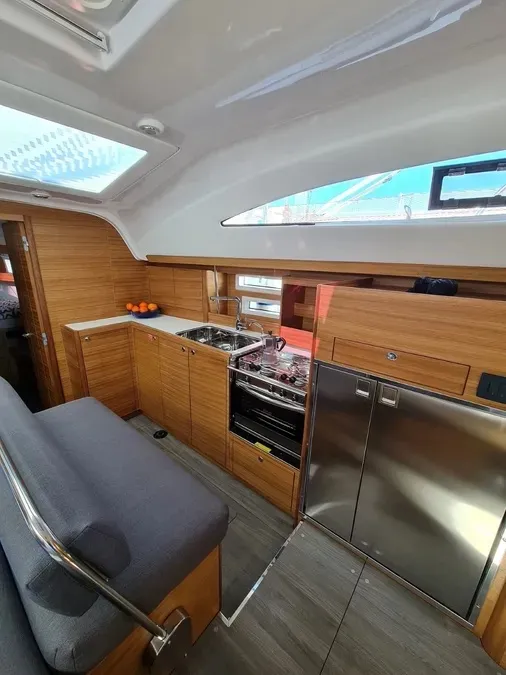 Galley of Oxygen, a Elan Impression 45.1 sailboat at Trogir, Croatia