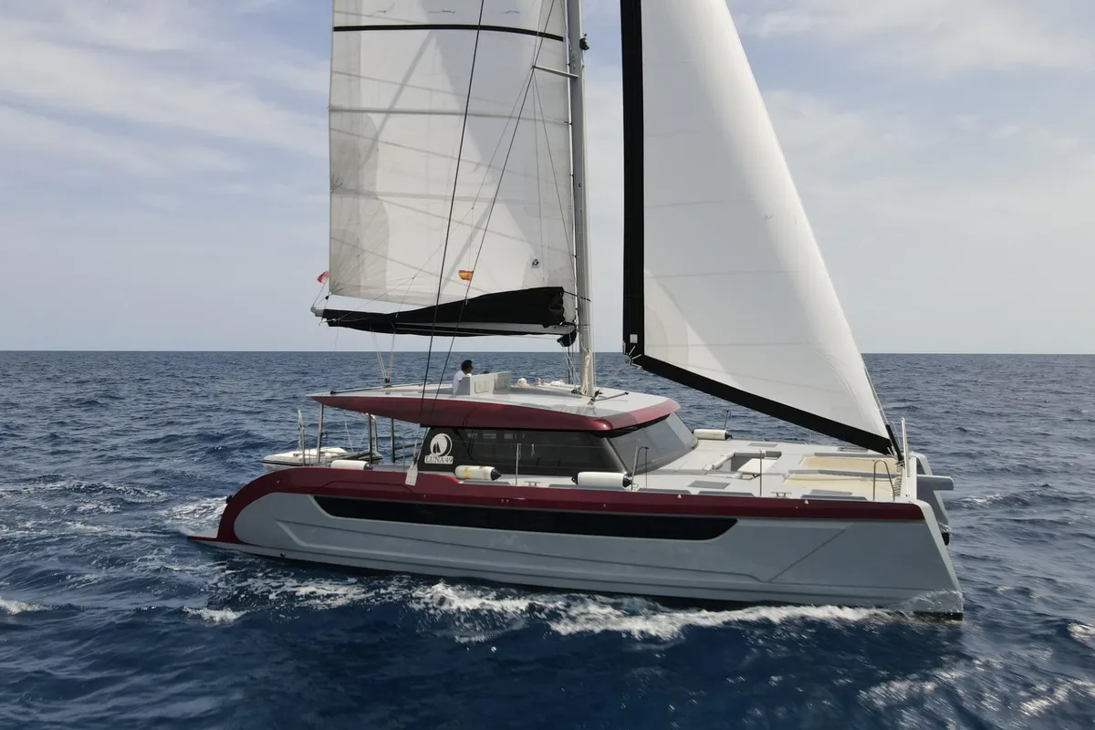 Exterior view of Luna 49, a catamaran at Split, Croatia