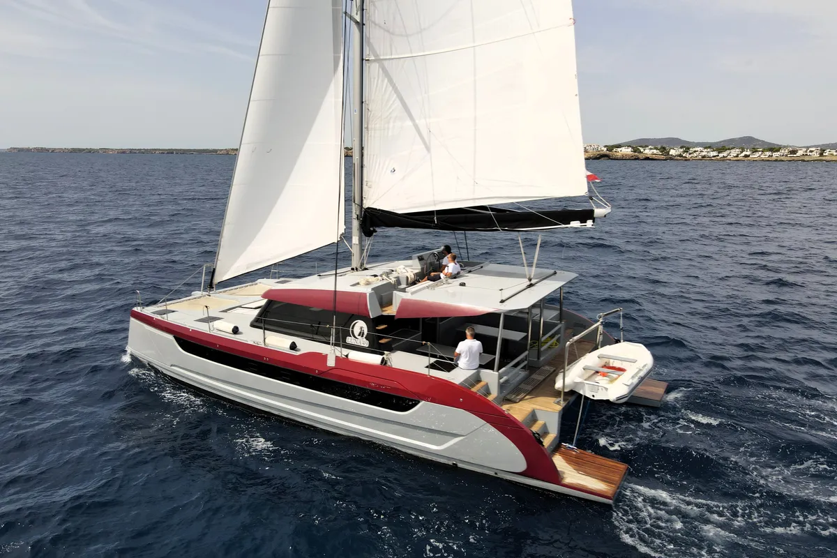 Exterior view of Luna 49, a catamaran at Split, Croatia