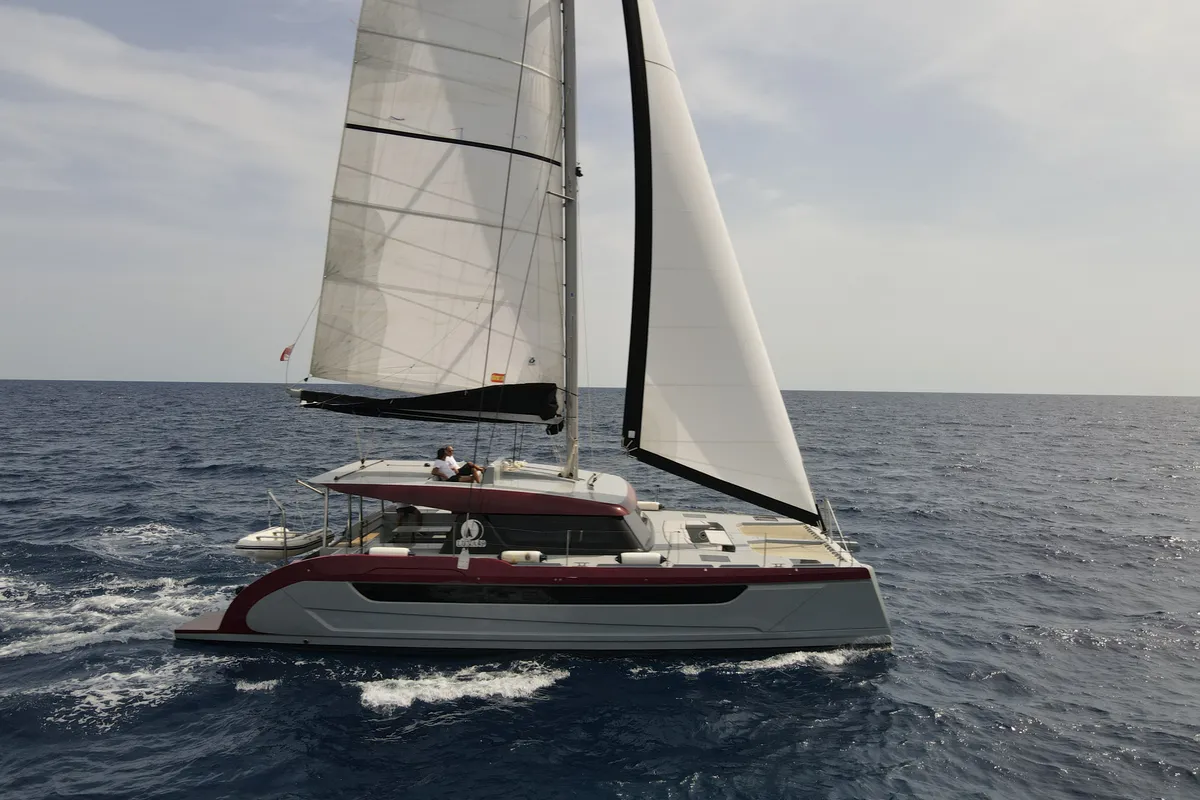 Exterior view of Luna 49, a catamaran at Split, Croatia