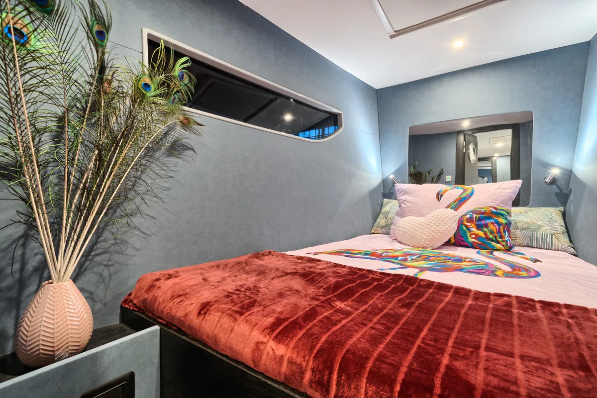 Cabin on Luna 49, a catamaran at Split, Croatia
