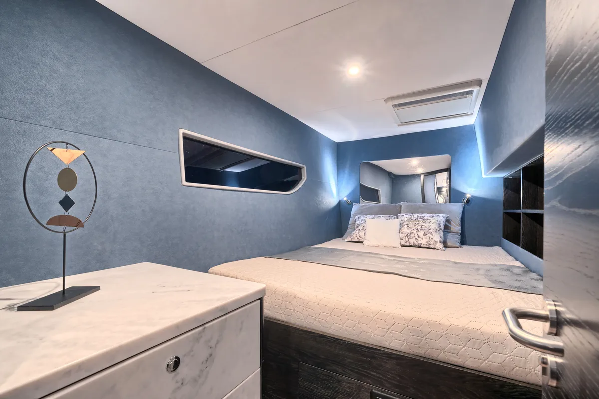 Cabin on Luna 49, a catamaran at Split, Croatia