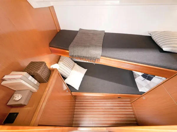 Cabin on Fija, a Bavaria Cruiser 50 sailboat at Sukošan, Croatia