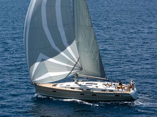 Exterior view of Fija, a Bavaria Cruiser 50 sailboat at Sukošan, Croatia