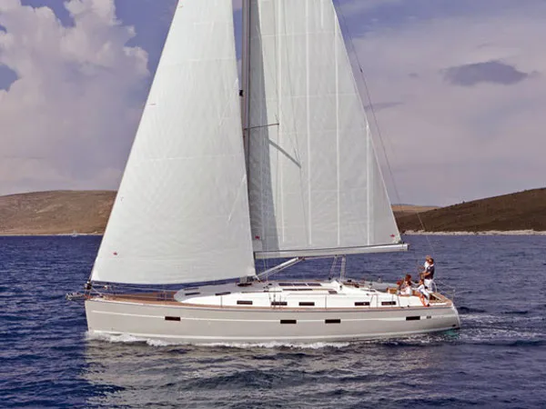 Exterior view of Fija, a Bavaria Cruiser 50 sailboat at Sukošan, Croatia