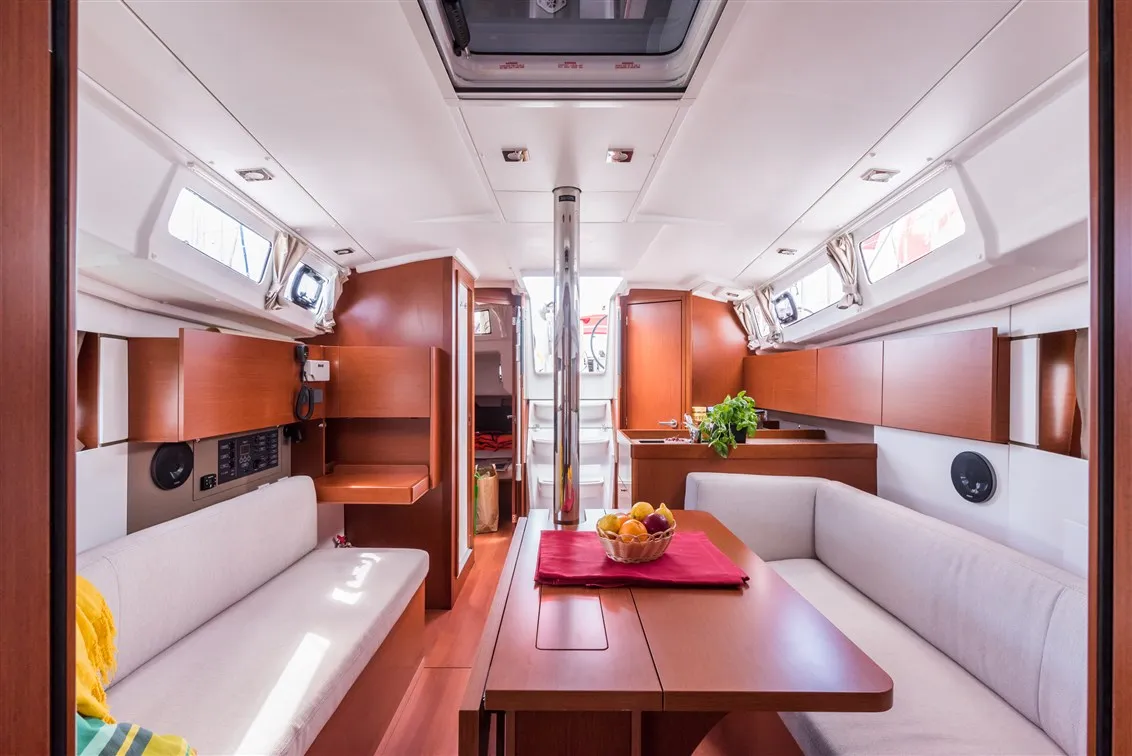 Salon of Bela, a Beneteau Oceanis 35.1 sailboat at Split, Croatia