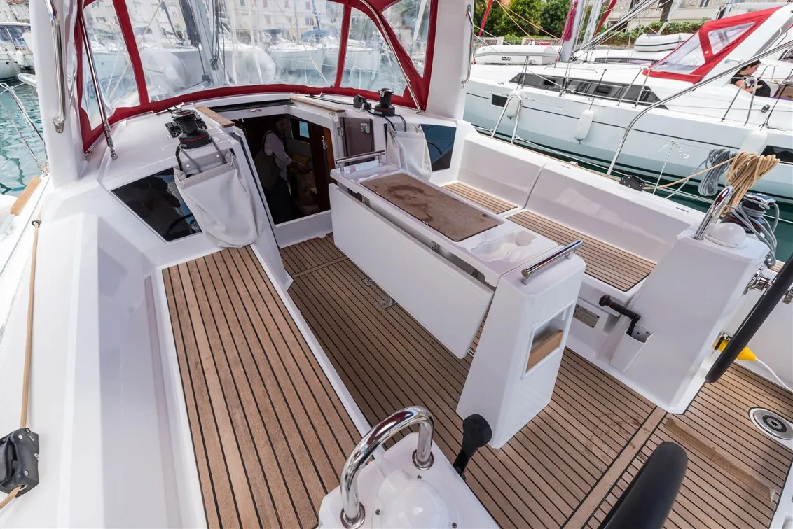 Deck of Bela, a Beneteau Oceanis 35.1 sailboat at Split, Croatia
