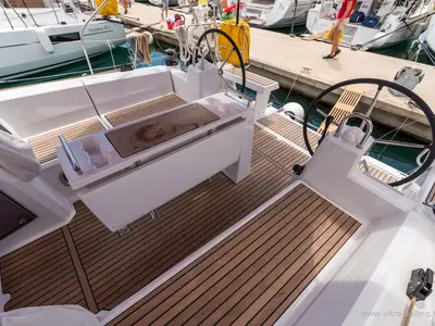 Deck of Bela, a Beneteau Oceanis 35.1 sailboat at Split, Croatia
