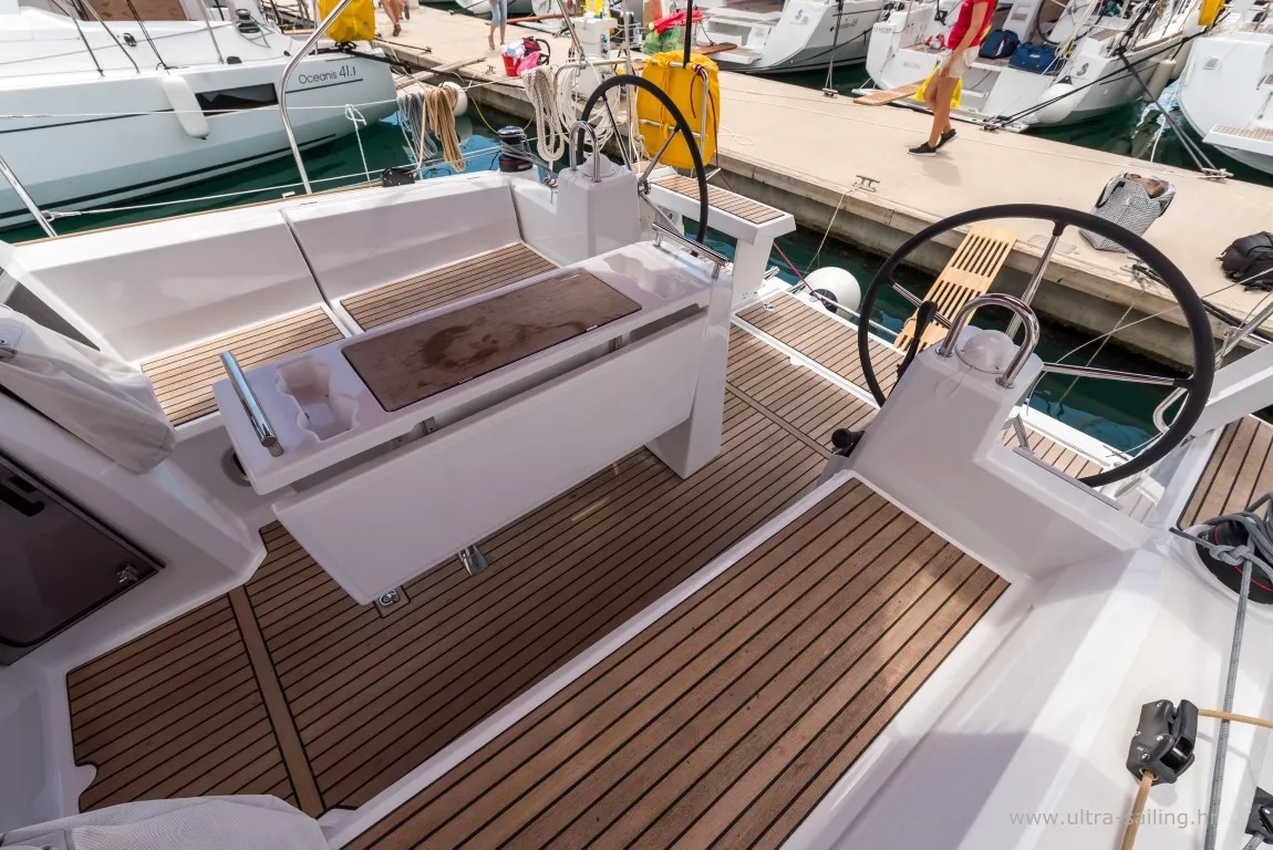 Deck of Bela, a Beneteau Oceanis 35.1 sailboat at Split, Croatia
