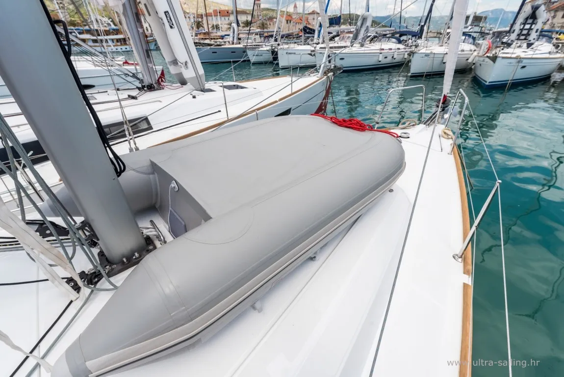 Exterior view of Bela, a Beneteau Oceanis 35.1 sailboat at Split, Croatia