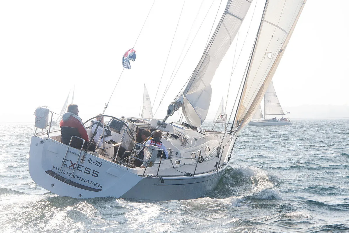 Exterior view of eXess, a X-Yachts X-37 sailboat at Barth, Germany