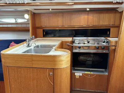 Galley of eXess, a X-Yachts X-37 sailboat at Barth, Germany