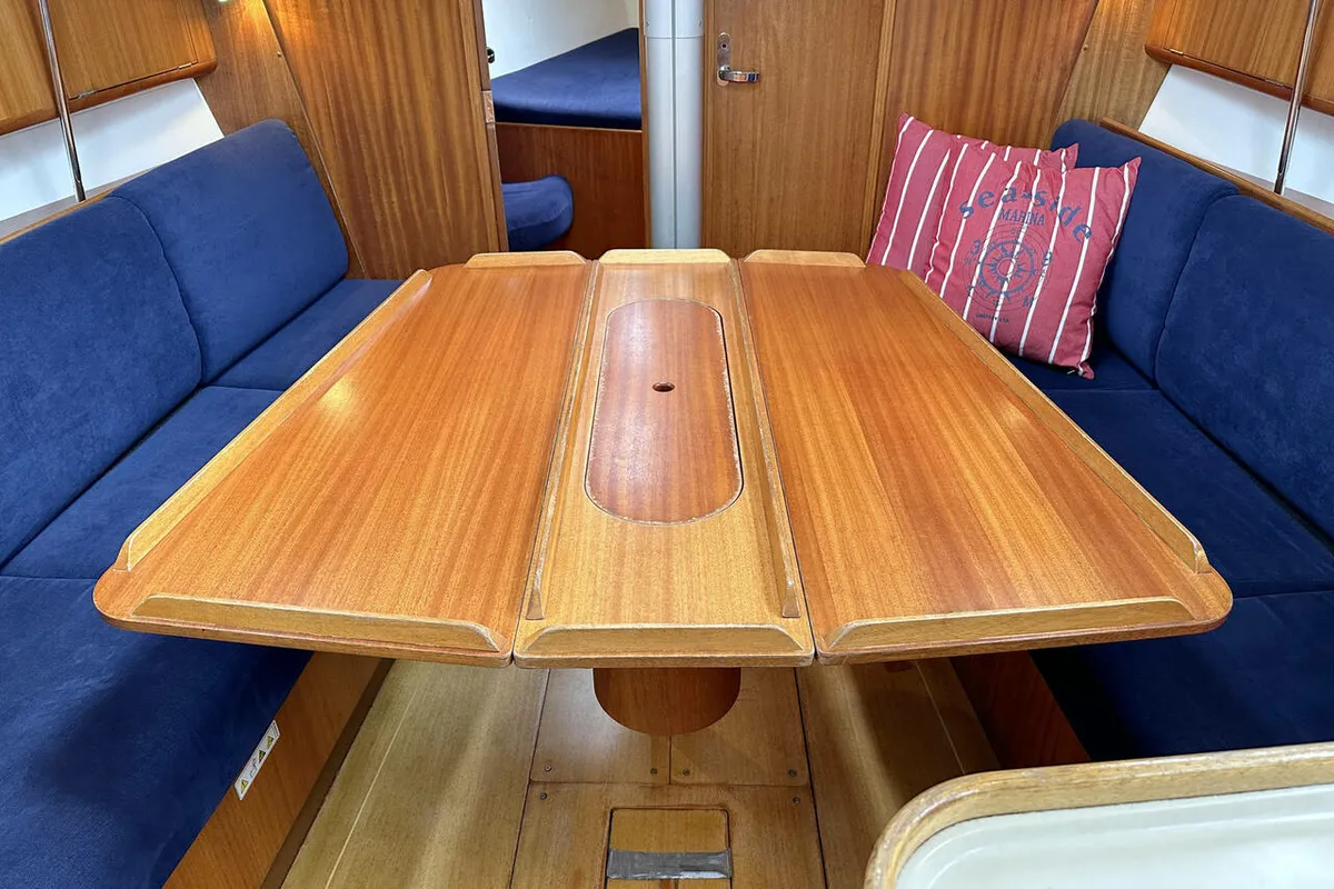 Salon of eXess, a X-Yachts X-37 sailboat at Barth, Germany