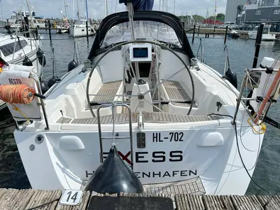 Cockpit of eXess, a X-Yachts X-37 sailboat at Barth, Germany