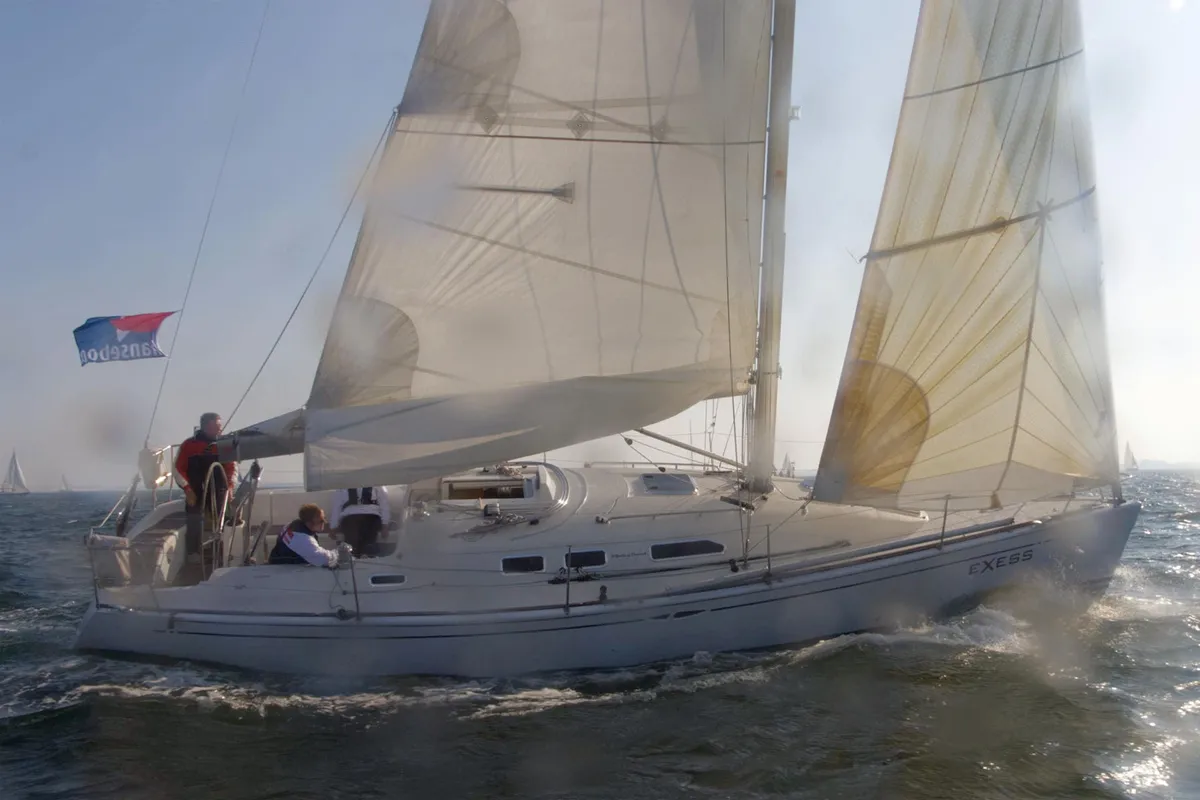 Exterior view of X-Yachts X-37, a sailboat at Barth, Germany