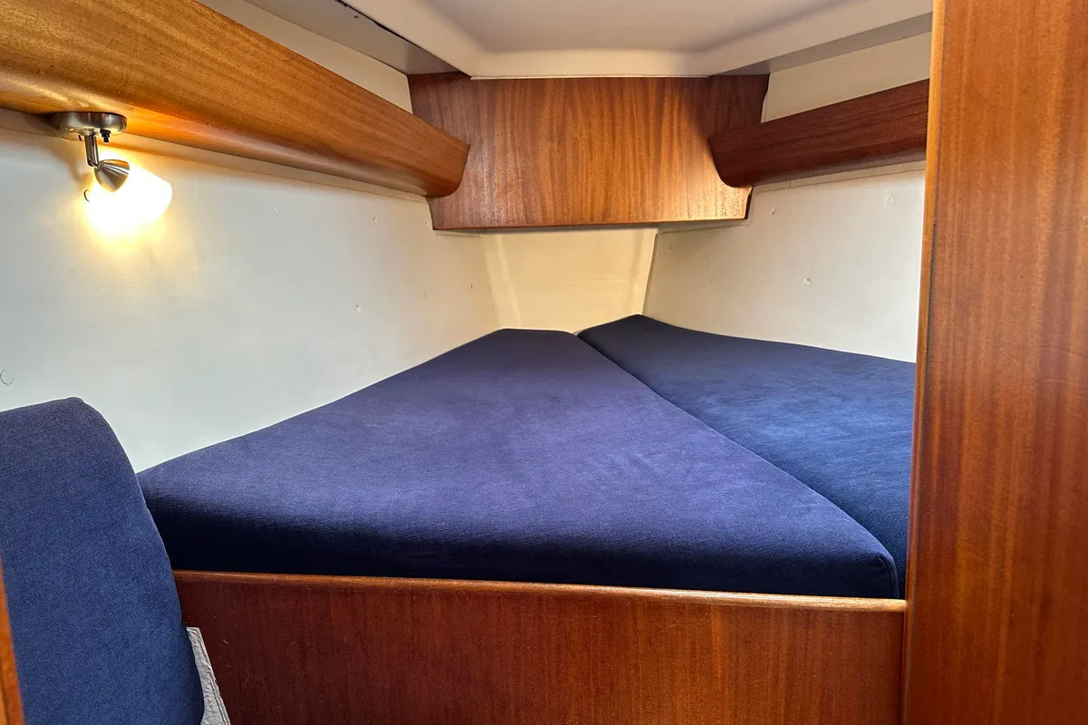 Cabin on X-Yachts X-37, a sailboat at Barth, Germany