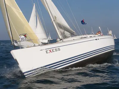 Exterior view of X-Yachts X-37, a sailboat at Barth, Germany