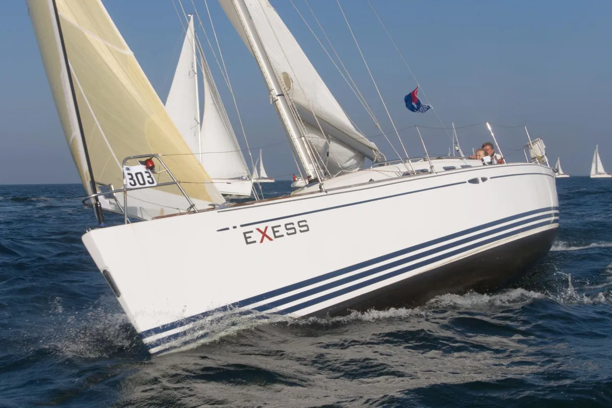 Exterior view of X-Yachts X-37, a sailboat at Barth, Germany