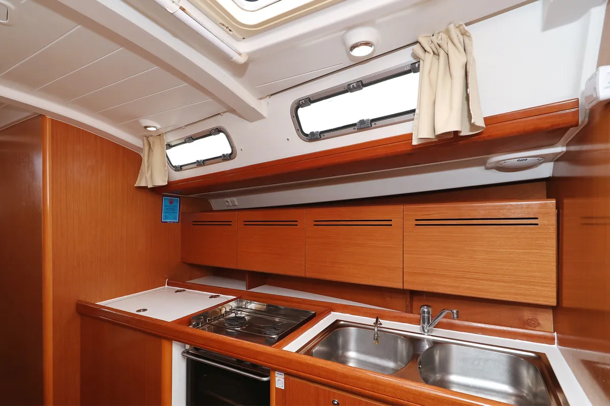 Galley of Kristina II , a Beneteau Cyclades 50.5 sailboat at Općina Sukošan, Croatia